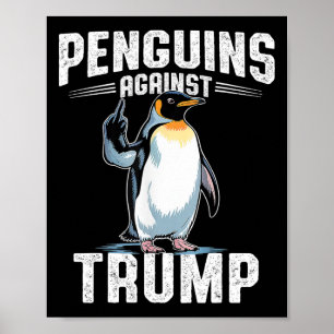Poster Résister aux manchots contre Trump - Rendre la tax