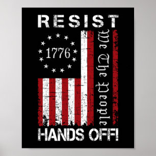 Poster Résister Mains Hors Manifestation Nous Le Peuple D
