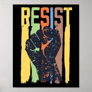 Poster Résistez à l'impasse Trump Anti Trump Trump Dump T