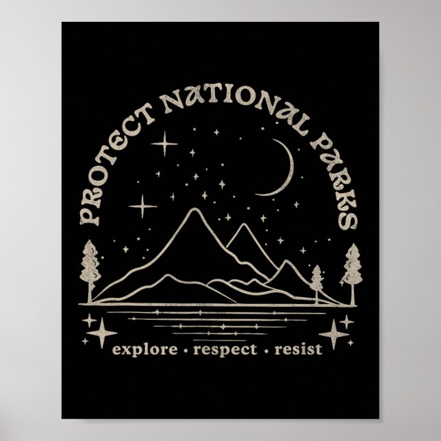 Poster Résistez à protéger nos parcs nationaux Graphic An (Devant)