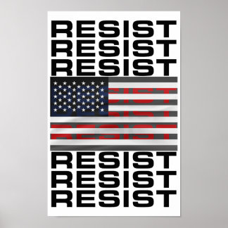 Poster Résistez au drapeau américain