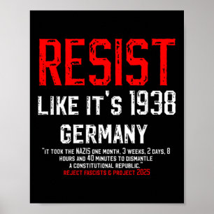 Poster Résistez Comme Son Projet De Fascisme Rejeté Par L