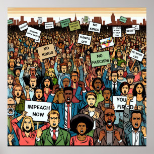 Poster Résistez et empêchez Trump