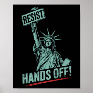 Poster Résistez – protestez Ne touchez pas à la statue de