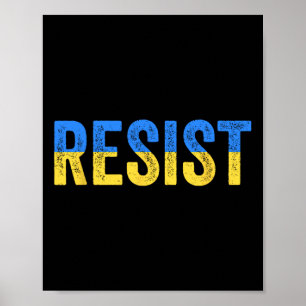 Poster Résistez Soutenez l'Ukraine avec l'Ukraine Protest