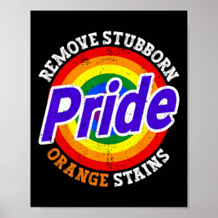 Poster Résistez Trump Enlevez Taches Orange Tenaces Fiert