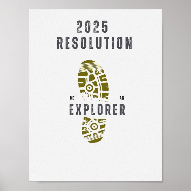 Poster Résolution Travel 2025 être un mur d'art explorate (Devant)