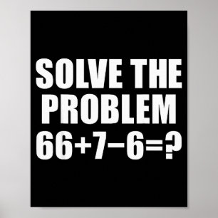 Poster Résoudre le problème 67 Meme Six Seven Elementary