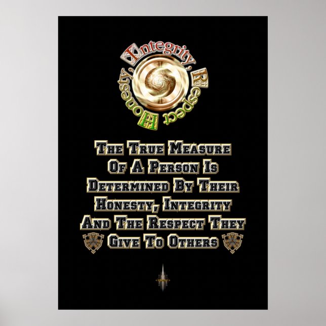 Poster Respect de l'intégrité honnêteté MXT (Devant)