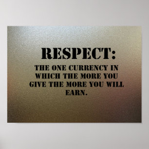 Poster Respect du chromage.