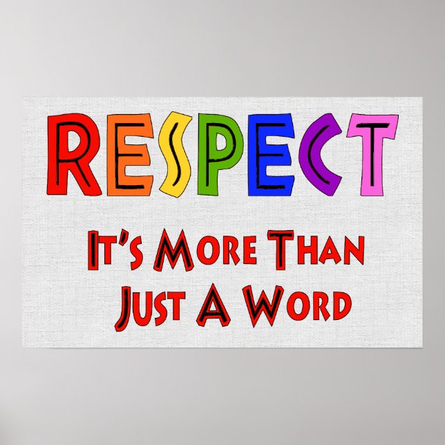 Poster Respect Rainbow (Devant)
