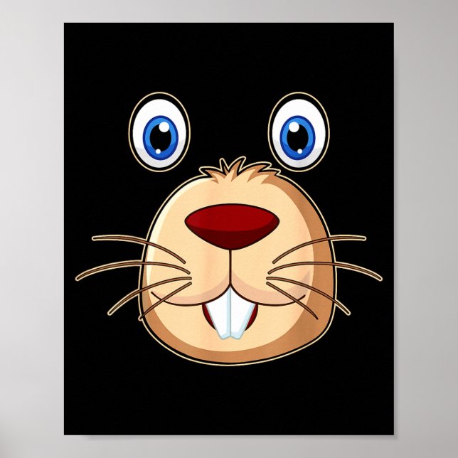 Poster Respect The Groundhog Day Funny Groundhog Face  (Devant)
