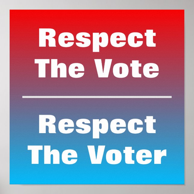 Poster Respecter le vote et l'électeur (Devant)