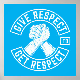 Poster Respecter Obtenir Respect MC Biker Inspirational