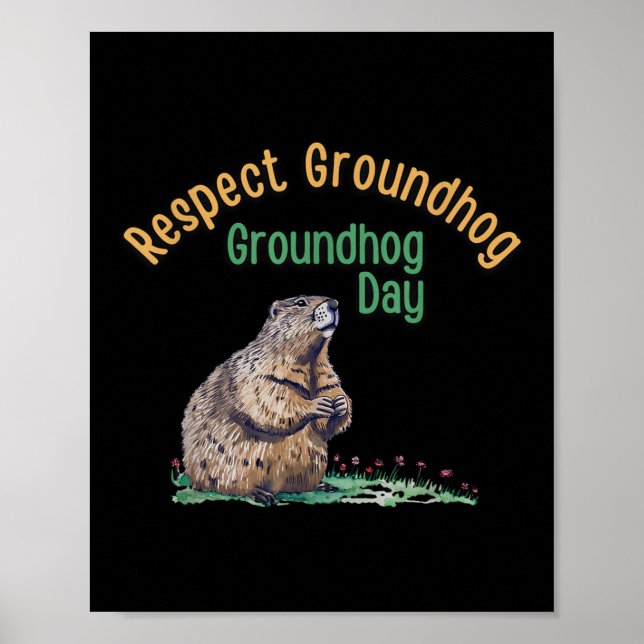 Poster Respectez la chemise à marmotte _ Jour de marmotte (Devant)
