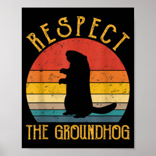 Poster Respectez la marmotte Drôle de marmottes Amour de
