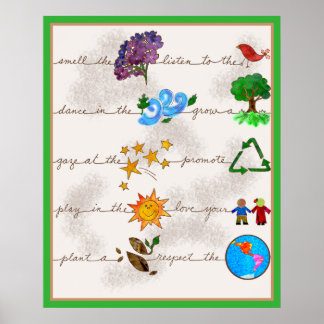 Poster Respectez la Terre, aimez vos enfants