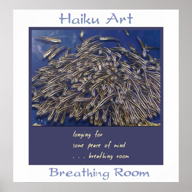 Poster Respiration Room Haiku Art Print (Devant)