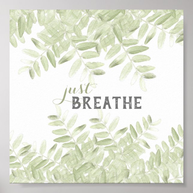 Poster respire la mousse verte nature spa art (Devant)