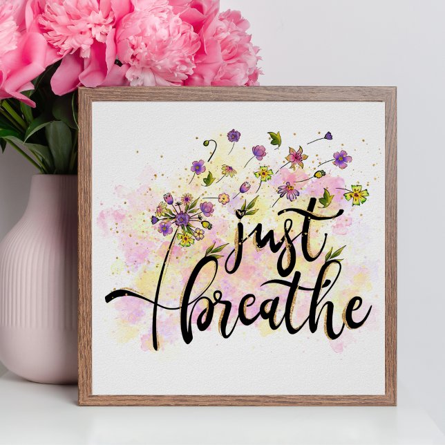 Poster Respirer Les Fleurs Auto-Soins Inspiration Yoga (Créateur téléchargé)