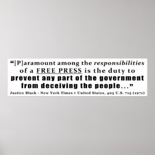 Poster Responsabilités d'une loi Coque de la presse libre