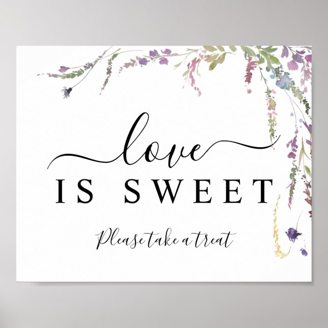 Poster Ressort Fleur sauvage Mariage L'amour est doux sig (Devant)
