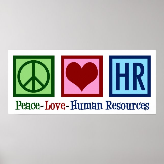 Poster Ressources humaines Peace Love HR (Devant)