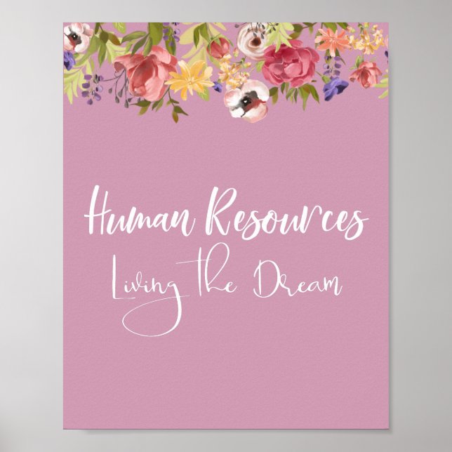 Poster Ressources humaines Vivre le rêve Bureau du consei (Devant)