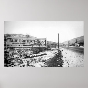 POSTER RESTAURANT SCRANTON PENNSYLVANIA BLUE LANTERN