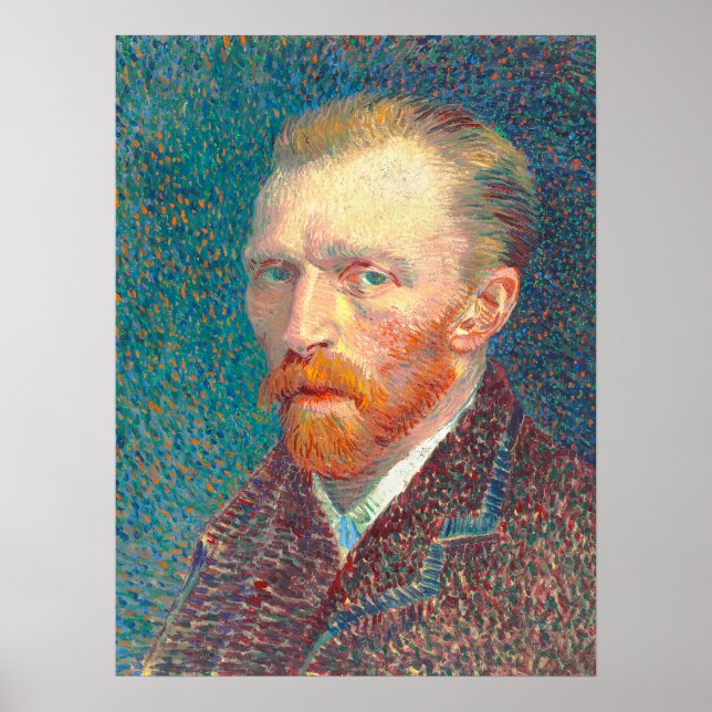Poster Restauré Vibrant Vincent Van Gogh Autoportrait (Devant)
