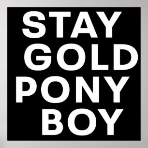 POSTER RESTE GARÇON GOLD PONY