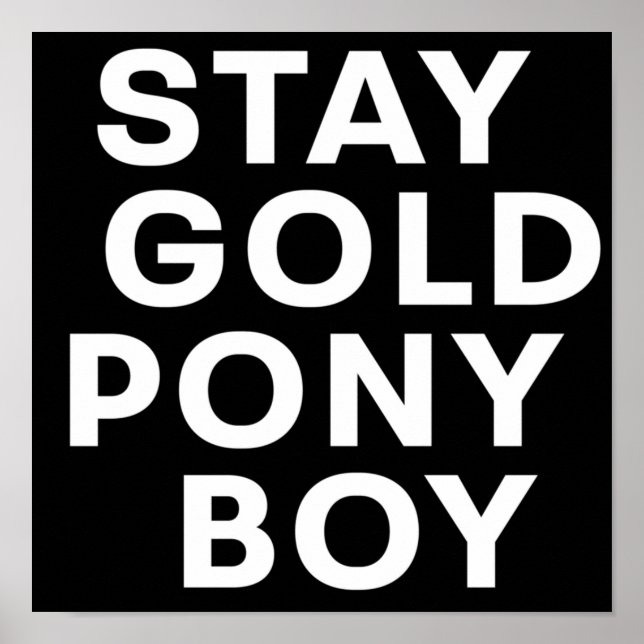 POSTER RESTE GARÇON GOLD PONY (Devant)