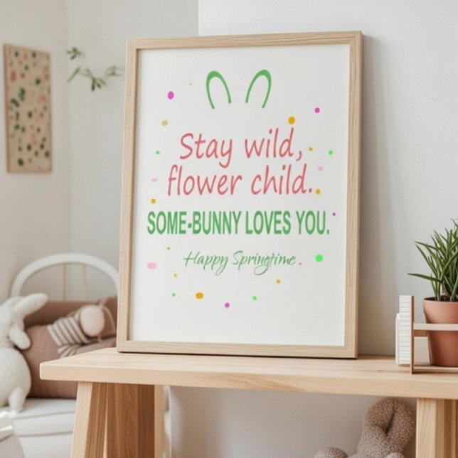 Poster Reste sauvage, enfant fleur (Créateur téléchargé)