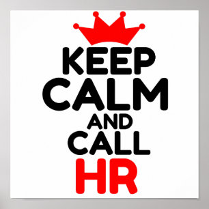 POSTER RESTER CALME ET APPELER HR
