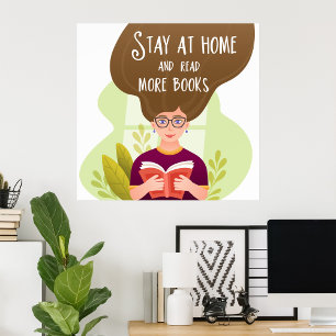 Poster Restez À La Maison Et Lisez L'Affiche Des Livres