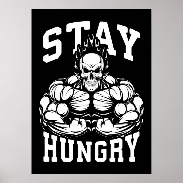 Poster Restez affamé - Motivation de l'entraînement de gy (Devant)