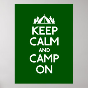 Poster Restez au calme et campez sur