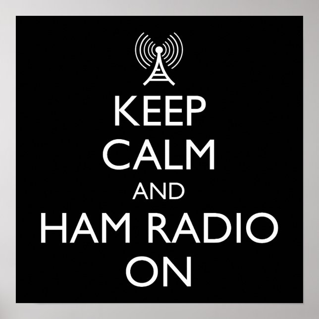 Poster Restez Au Calme Et Éteignez La Radio Ham (Devant)