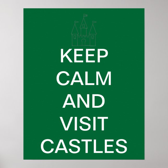 Poster Restez au calme et visitez les châteaux (Devant)