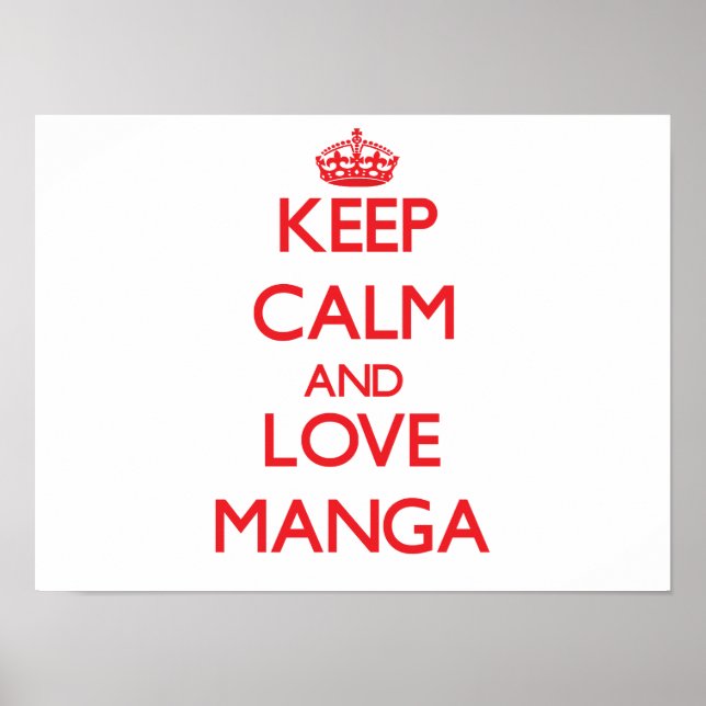 Poster Restez calme et amour Manga (Devant)