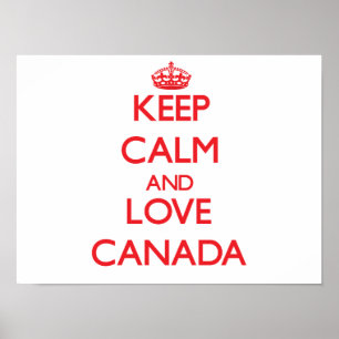 Poster Restez calme et amoureux Canada