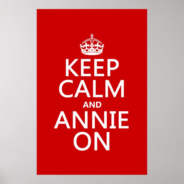 Poster Restez calme et Annie allumé (Devant)
