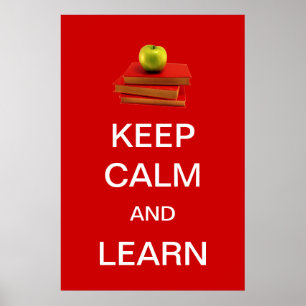 Poster Restez calme et apprenez