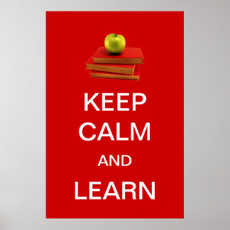 Poster Restez calme et apprenez