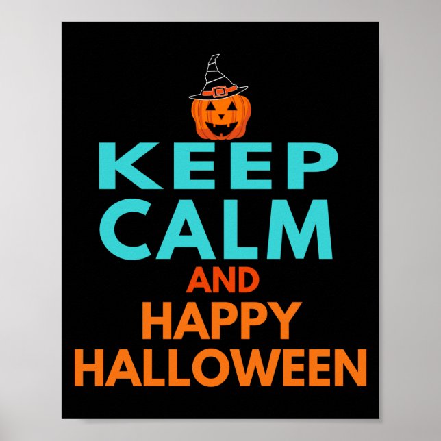 Poster Restez Calme Et Bonne Halloween (Devant)