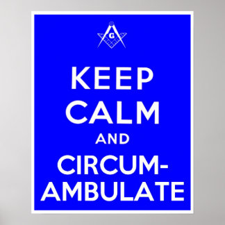 Poster Restez calme et Circumambuler