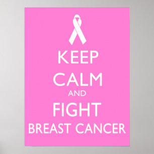 Poster Restez calme et combattez le cancer du sein