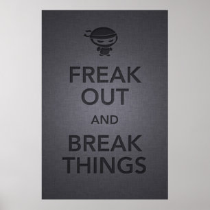 Poster restez calme et continuez à ninja en colère