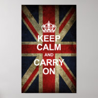 Restez calme et continuez - Grunge British Flag