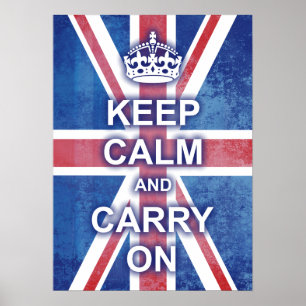 Poster Restez calme et continuez sur Union Jack